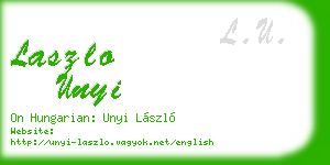 laszlo unyi business card