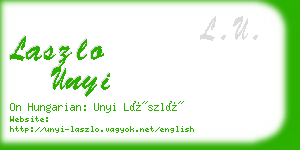 laszlo unyi business card